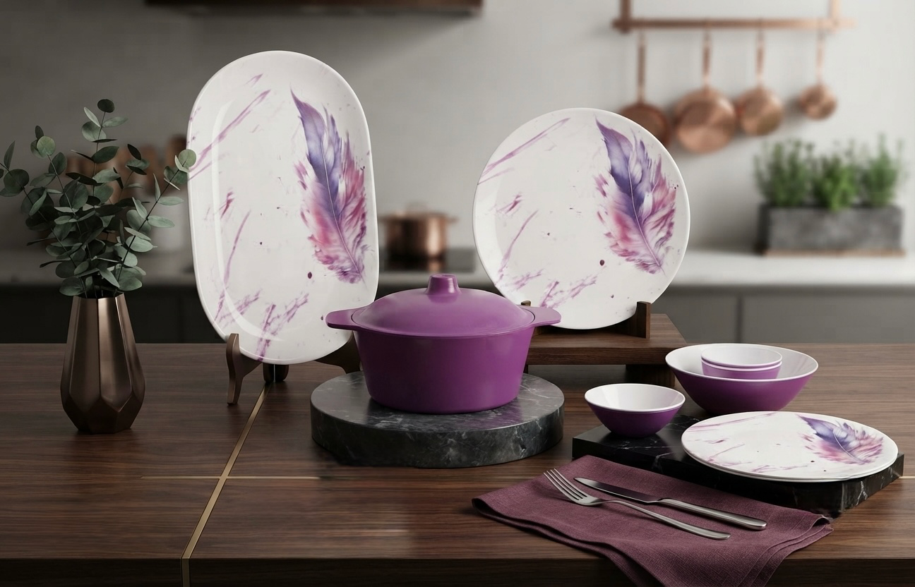 طقم ميلامين مدور كود 1240 - Premium Melamine Set
