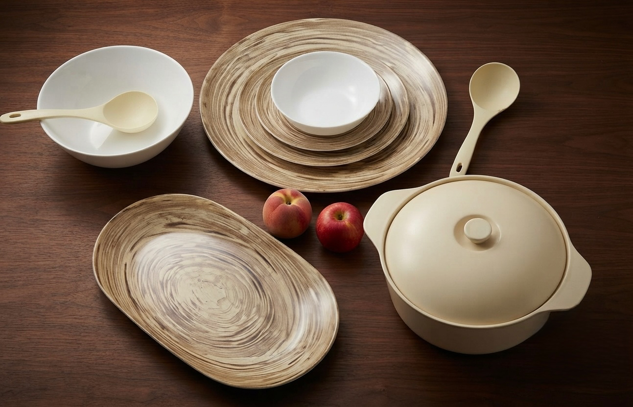 طقم ميلامين مدور كود 1360 - Premium Melamine Set