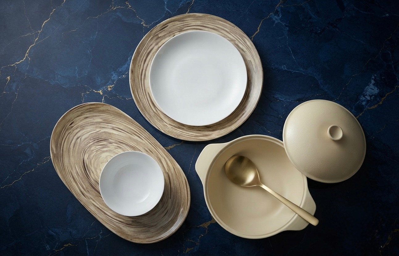 طقم ميلامين مدور كود 1360 - Premium Melamine Set