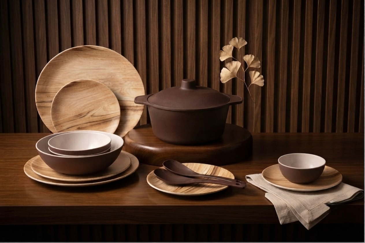 طقم ميلامين مدور كود 1470 - Premium Melamine Set