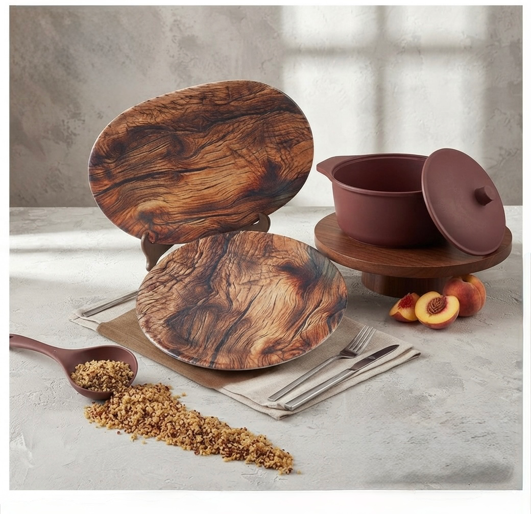 طقم ميلامين مدور كود 1060 - Premium Melamine Set