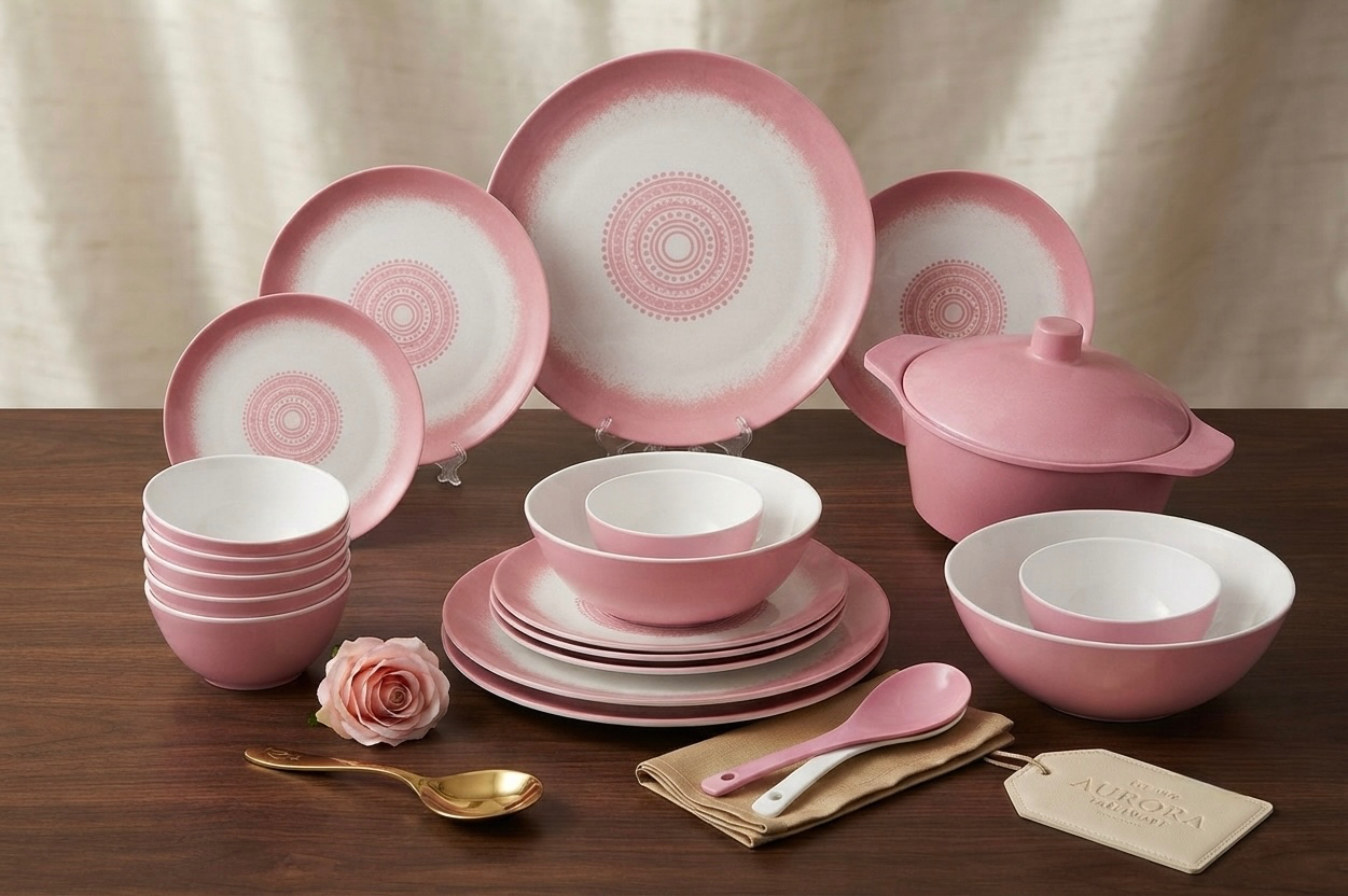 طقم ميلامين مدور كود 1540 - Premium Melamine Set