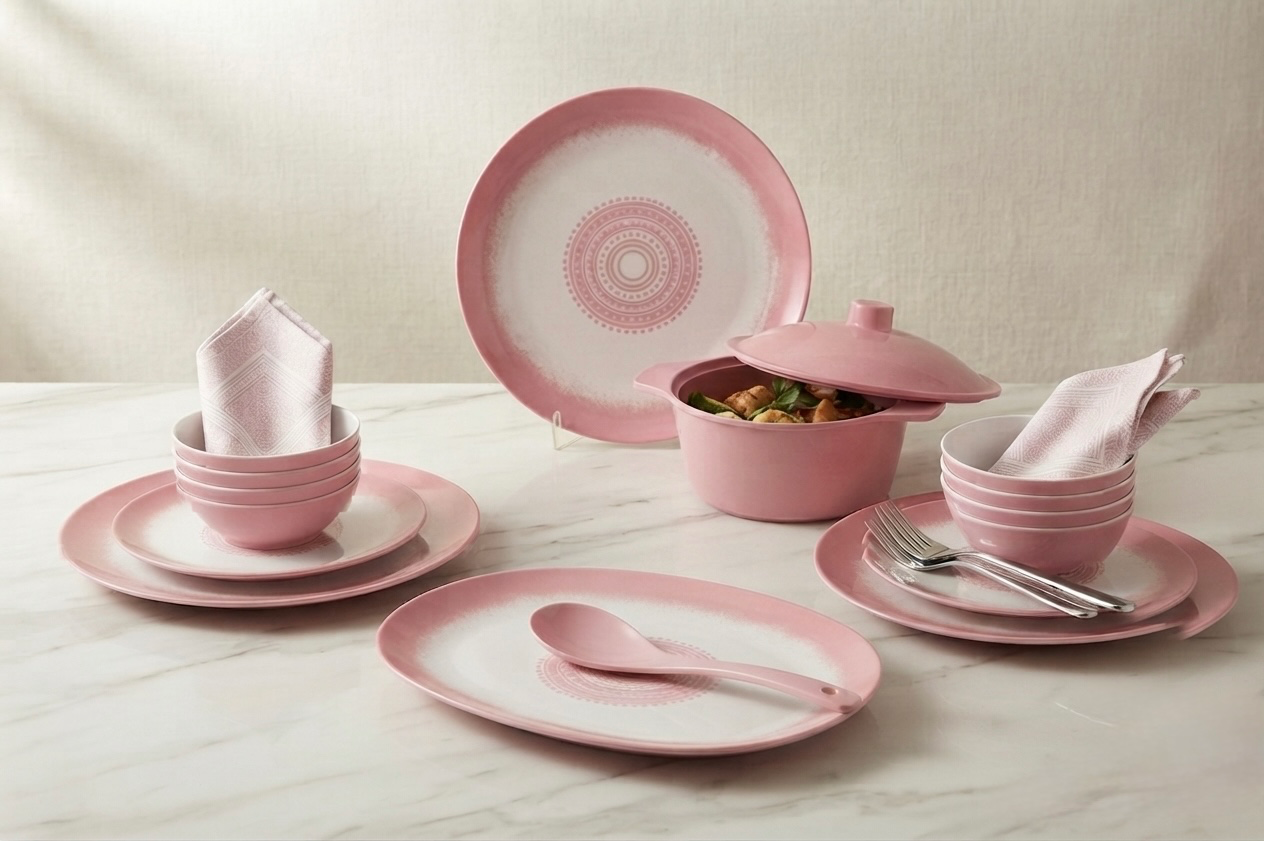 طقم ميلامين مدور كود 1540 - Premium Melamine Set