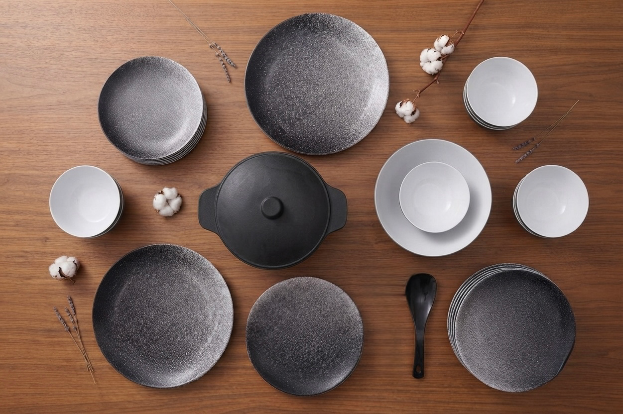 طقم ميلامين مدور كود 1040 - Premium Melamine Set